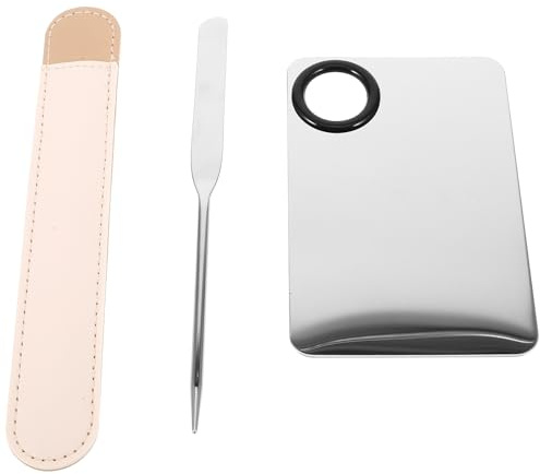 VILLCASE Edelstahl Make Up Spatel 2 Stück Langer Kosmetik Rührstab für Foundation Nagellack und Pigmente Robuste Glatte Oberfläche Leicht zu Reinigen Make Up Mischwerkzeug für Gesicht