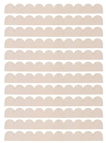 12pcs Scalloped Wooden Door Frame Trim Unfinished Moulding