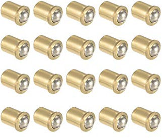 sourcing map 20Stücke Tür Schrank Schublade Messing Kugelschnäpper Verschluss 5mm Durchmesser DE de