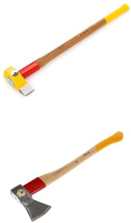 Ochsenkopf OX 620 H-1257 Universal Gold-Forstaxt / Gewicht: 2100 g & OX 635 H-3009 Profi-Holzspalthammer Big Ox® / Gewicht: 4200 g