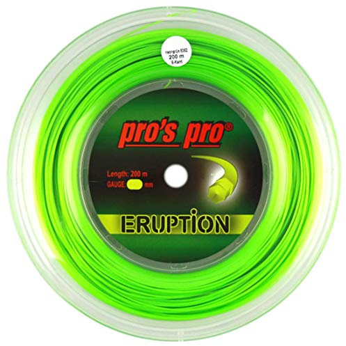 Pro's Pro Eruption Corda per Racchetta da Tennis - 200m Bobina - 1.24mm - Verde
