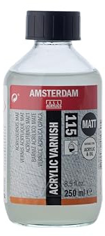 Amsterdam Protection - Acryl Firnis 115 Matt 250 ml - Dauerhafte nicht vergilbende Versiegelung für Acryl- & Ölgemälde