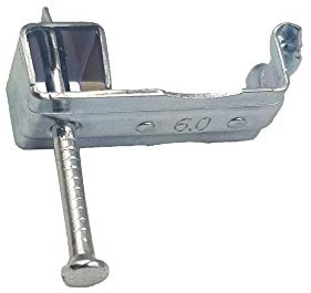 Clip 4 Fire 6.0mm Metal Fire Resistant Steel Cable Clip Compliance to 18th Edition Pack of 50