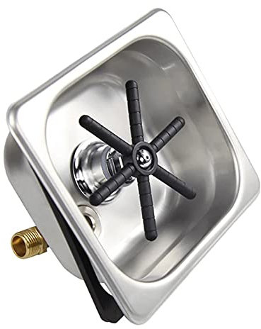 AIZYR Home Kitchen Steaming Pitcher Rinser, Bar Glass Cleaning Rinser Stainless Steel Cup Washer for Coffee Restaurant