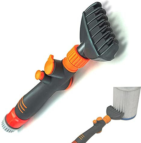 KS TOOLS HIOD Detergente per Filtri Piscina Vasca Idromassaggio Cartuccia per Acqua Termale Spazzola per Pulizia Manuale Attrezzatura Strumento per Il Lavaggio Dell'elemento Filtrante in Carta