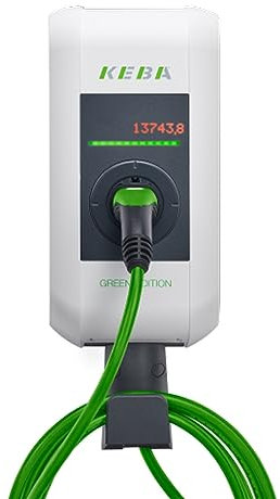 KEBA Wallbox | KeContact P30 DE440 | Green Edition | 11 kW | 6m Typ 2 Kabel | LAN | UDP/Modbus TCP | DC-Schutz | Elektroauto Ladestation für nachhaltiges und effizientes Laden