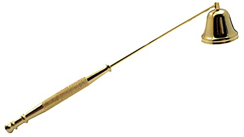 We Moment Zone Kerzenlöscher aus Edelstahl Kerzen Dochtlöscher mit Griff Kerzenglocke Für Kerzen Docht Löscher Dochtlöscher aus Qualität Edelstahl Gefertigt Candle Extinguisher (Golden)