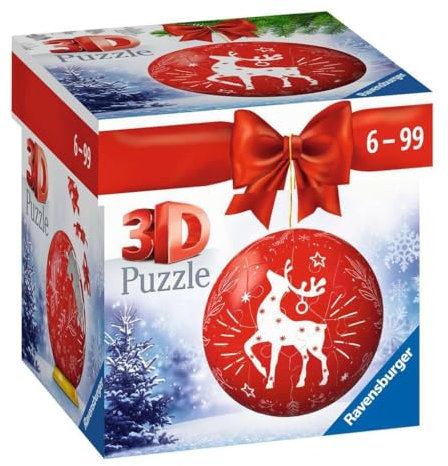 Ravensburger 3D Puzzle-Ball Weihnachtskugel Rentier 11495 54 Teile für Weihnachtsfans ab 6 Jahren