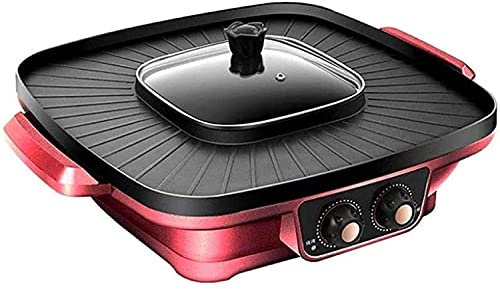 Barbacoa eléctrica Parrilla Interior 1200W Electric Teppanyaki Top Parrilla Grill BBQ BBQ Barbacoa Camping Festival Festival Cocinero/Freír la máquina de la Barbacoa