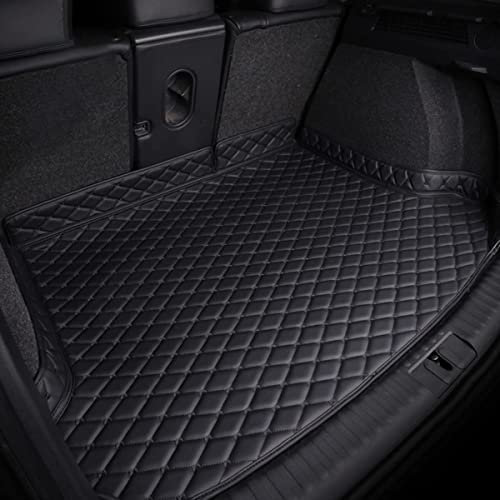 DOUII Auto Leder Kofferraummatte für Seat Ateca Arona Ibiza Leon Toledo Leon ST Cupra Exeo, Antirutschmatte Wasserdicht Kratzfeste Kofferraumwanne Kofferraumschutz,Black-Plus