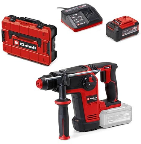 Einhell Professional Akku-Bohrhammer TP-HD 18/26 Li BL Power X-Change (18 V, Brushless, 2,6 J, SDS-plus, pneumatisches Schlagwerk, 4 Funktionen, Koffer, inkl. 5,2 Ah Akku und Ladegerät)