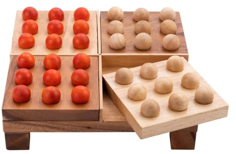 Engelhart – 350250 – Quinto i trä – Svenskt spel för 2 spelare – Strategibrädspel – Mått: 20,5 x 20,5 x 5 cm