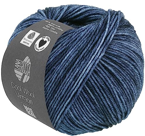 LANA GROSSA Cool Wool Vintage | Merinoklassiker mit Ton-in-Ton Farbeffekt | Handstrickgarn aus 100% Schurwolle (Merino extrafein) | 50g Wolle zum Stricken & Häkeln | 160m Garn FB 7366