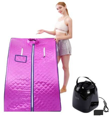 KOZWAY SPA de Sauna en casa, Sala de nerador de Sauna de portátil, Olla de de 2,0 L, baño Adelgazante, SPA, Soporte de Metal de Acero Inoxidable Fuerte (Color : Purple, Size : 1)