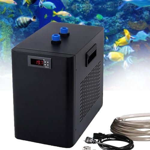 ZUMAHA Enfriador De Acuario, RefrigeracióN por Agua HidropóNica, Enfriador De Acuario para Pecera, RefrigeracióN De Pecera De 42 Galones con Bomba/Manguera,300L