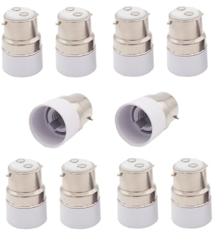 ShuoHui Bajonett B22 auf E14 Socket Halogen LED Glühbirne Adapter Buchse max voltage 250V 200W (10)