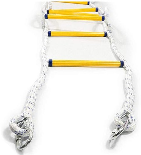 Strickleiter-Feuerleiter – Notleitern, Sicherheitsleiter, Fluchtleiter, 2–3-stöckige Häuser, Wiederverwendbare, kompakte, leichte Externe Rettungsleiter (Size : 10M)