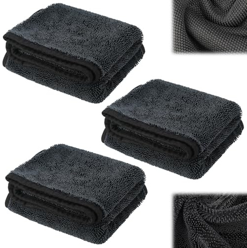 saerryor 3Pcs Wipe Bathroom Drying Cloth, Bathroom Cleaning Cloth 60x40cm, Polycotton Cleaning Cloth Drying, Drying Towel for Car Window Shower Bathroom Kitchen