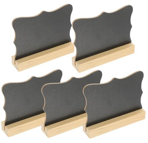 DIYEAH 5stücke Doppel-seitige Kleine Holztafel Mini-kreidetafel Message Board Tafel Für Party Dekoration Geburtstag Hochzeit Büro Zimmer
