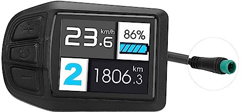 equlup Electric Bikes Display, Electric Bikes Meter Control Panel TFT UKC3 ABS Electric Bikes Lithium Assisted Conversion Accessories