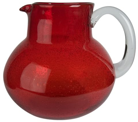 Artland Iris Pichet en verre soufflé à la main – En forme de bulle, sans plomb – Distributeur de boissons polyvalent pour eau, jus, cocktails – Décoration de cuisine améliorée, passe au lave-vaisselle
