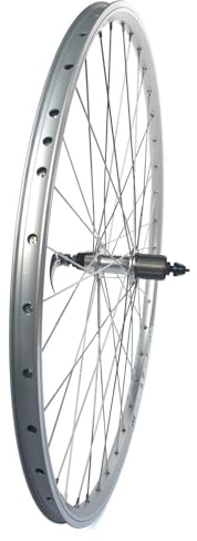 28 Zoll Hinterrad Hohlkammer Geöst mit Hohlachse, mit Auswahl Kranz/Kette, Silber