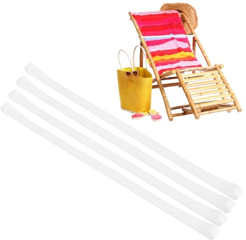 M METERXITY 4-Pcs Bandes De Serviette pour Chaises De Plage, Bandes Élastiques Réutilisables Anti-Vent pour Serviettes De Plage pour Bateau De Croisière/Chaises De Piscine [Blanc]