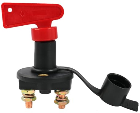 12V Interruttore di Disconnessione Batteria, Staccabatteria Impermeabile, Isolatore Principale per Veicoli e Barche, Capacità Massima 200A, Chiavi, Interruttore di Spegnimento per Auto,e Barche