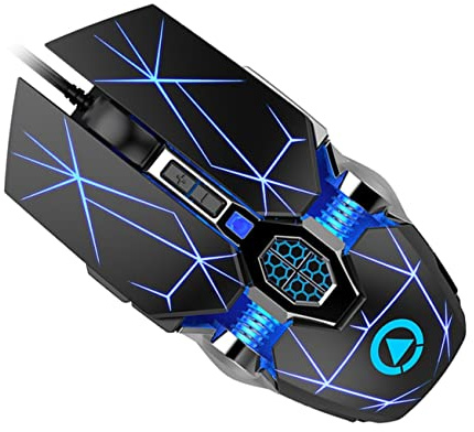 Operitacx Souris Gamer Filaire 3200 Dpi et Boutons Supportant Insertion, Matériau Abs Mouvement Fluide, pour PC et Ordinateurs Portables