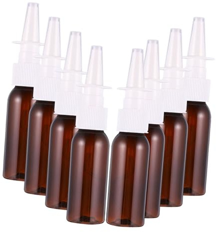 LRXIYODE 8pezzi Flacone Spray Nasale Vuoto Da Contenitori Spray Riutilizzabili in Pet Per Soluzioni Saline Liquidi Medicali e Olio Per Trasporto e Utilizzo Quotidiano