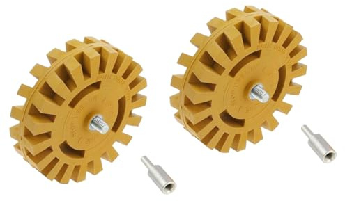 SAFIGLE 2 ensembles Roues Pneumatiques de Dégommage Outils de Retrait de Colle pour Voiture Roues Caoutchouc Résistantes pour Enlèvement Rapide de Décalcomanies et Autocollants