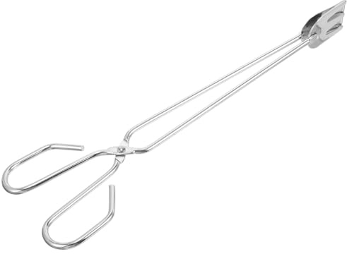 WHAMVOX Pince à Bûches Extra Longue Forgé pour Barbecue et Cheminée Poignée Épaisse Antibrûlure Outil Léger pour Saisir Bois Charbon et Braises Extérieur