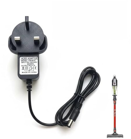 [LZS-FR] 26V 0.5A Replacement Charger Compatible with Hoover H-Free 100/200/500/700/800 Series, Power Adapter Mains Plug for HF122GH HF222MPT HF522UPT HF522BH (2m Cable, UK Plug)