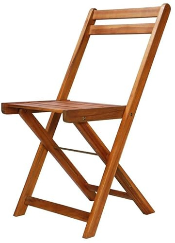 Eleganz Lot de 2 chaises de bistrot d'extérieur en bois d'acacia massif - Chaises de jardin pour terrasse, balcon et café - Résistantes aux intempéries et durables - Siège stable et confortable pour