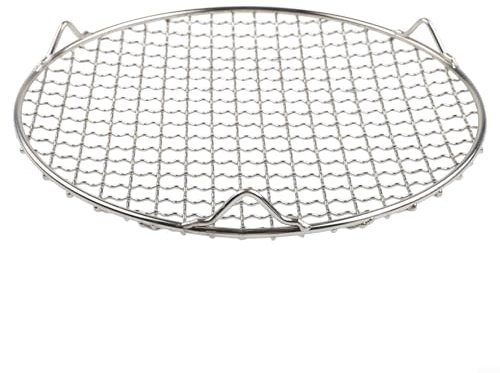 Grille de refroidissement ronde de qualité professionnelle en acier inoxydable 201 avec design stable pour la cuisson, le gril et le séchage (24,5 cm)