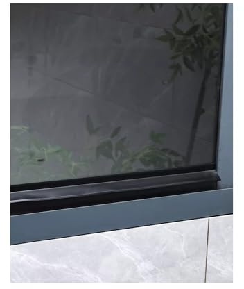 Tira De Barrera Agua for Alféizar Ventana, Impermeable Retención for, Deflector Lluvia Flexible Goma(Black,196.9in)