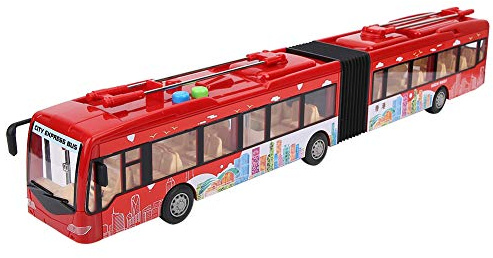 TOPINCN Elektronisk Leksaksbuss för Barn, Interaktiv Musik Lätt Fordon, Engagerande Pedagogisk Leksak för Barn Under 14, Gjord Av Slitstark Plast, 19,68x7,87x3,74