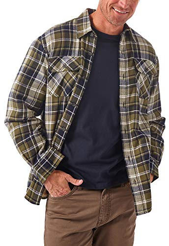 Wrangler Authentics Skjortjacka herr, långärmad, sherpafodrad flanellskjorta, 3XL