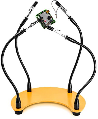 Fstop Labs/KOTTO Kotto Helping Hands Lötwerkzeug, Third Hand Löt-Leiterplattenhalter-Werkzeug, Four Arms Helping Hands Bastelt Schmuck Hobby-Werkstatt Helping Station Rutschfeste Stahlbasis