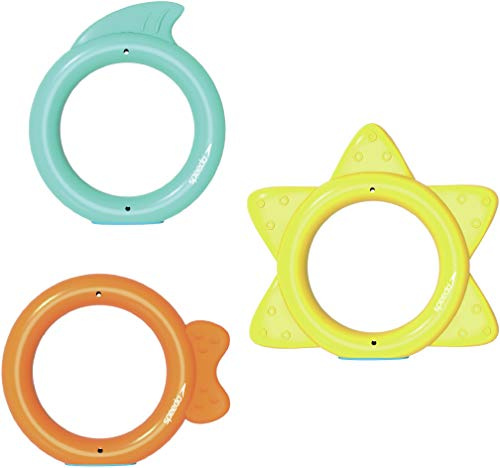 Speedo Dive Rings IU Trainingsmaterial, Unisex, Mehrfarbig (Blue/Yellow/Orange), Einheitsgröße