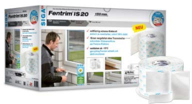 4 Rollen Siga Fentrim IS 20 Fensterdichtband 25 m Innen Dichtband Türen Fenster 150 mm