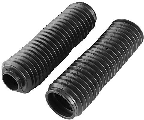 Yosoo Health Gear Motorrad Gabelabdeckung, 2 Stück Gummi Staubschutzkappen für ATV Dirt Bike Stoßdämpfer, Schwarz, Schutzhüllen für Gabelrohre