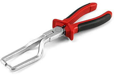 QWORK® Fuel Line Plier - Hose Clamp Plier for Removing Fuel Feed Pipe Clamps