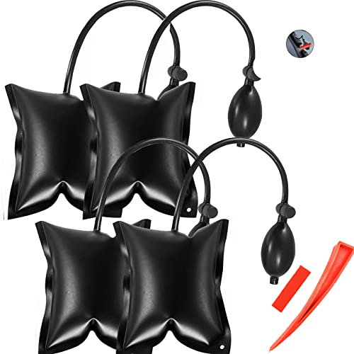 longziming Montagekissen Air Pump Wedge, 4 Stück Pumpkeil Montage Luftkissen Spreizkissen Hebekissen für die Tür Fenster Installation und Auto-Reparatur Luftpumpe Wedge Up Tool Belastung bis 200 kg