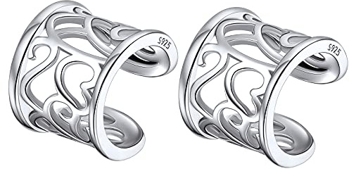 ChicSilver 925 Sterling Silver Celtic Knot Ear Cuff Non Piercing Clip on Cartilage Earrings for Women