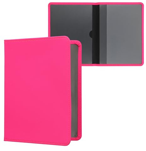 kwmobile Fahrzeugschein Hülle mit Kartenfächern - Neopren Tasche für italienische Auto Zulassungsbescheinigung Führerschein Neon Pink