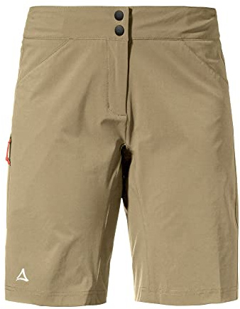Schöffel Damen Shorts Danube L, Wasserabweisende Radhose, schnell trocknende Fahrradhose mit Bundverstellung
