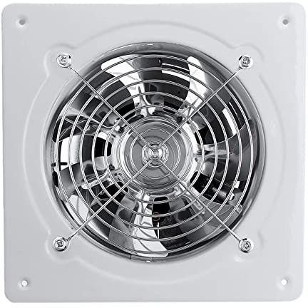 Wall Mounted Exhaust Fan, Low Noise Extractor Ventilator Fan, Axial Exhaust Blower Flow Exhaust Attic Ventilation for Home Kitchen Bathroom Garage Warehouse Industrial Restaurant (4 inch White)