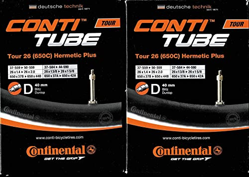 2X Continental Tour 26 Hermetic Plus Schlauch 26 Zoll DV (37/47-559/597) DV 40mm
