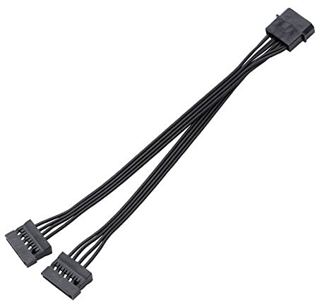 Molex - Cable de alimentación (4 pines a SATA hembra, 22 cm)